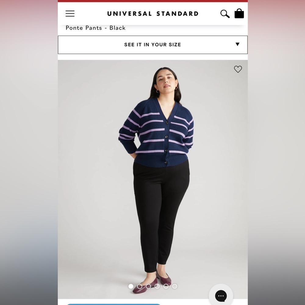 Universal Standard minimalist Moro ponte pants NWT sz S